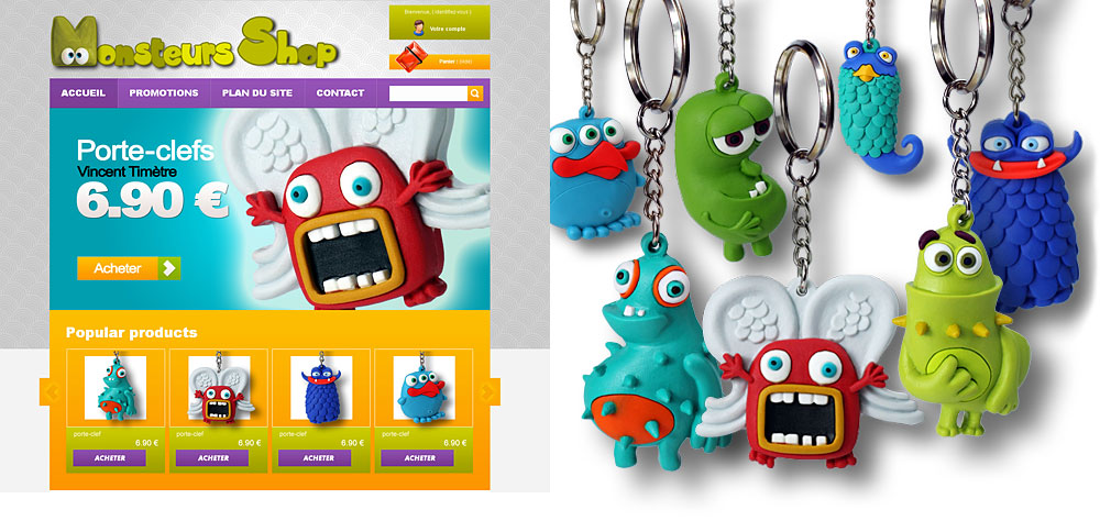 Porte Clef Monsteurs Shop